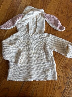 Oeuf Cream Knit Hoodie with Subtle Texture